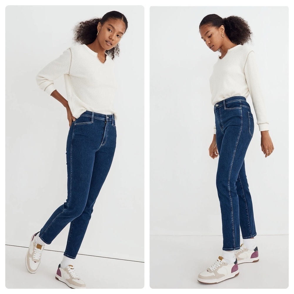 Madewell | High-Rise Slim Straight Jeans in Bryston Wash: Workwear Edition